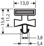 Uszczelka PCV wciskana z magnesem JPC-147